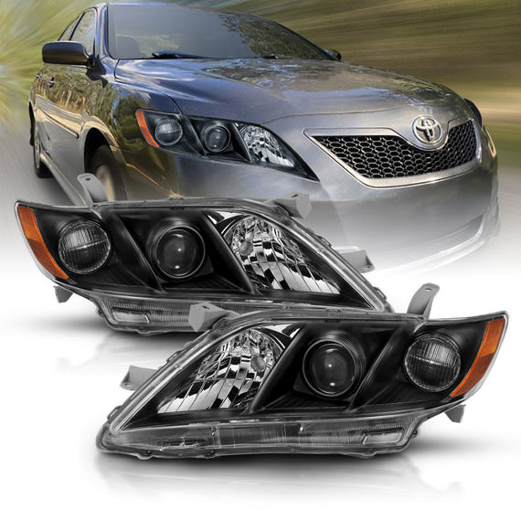 For Toyota Camry 2007-2009 Anzo Black Projector Headlights 121539