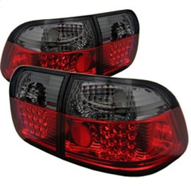 Spyder Red Smoke LED Tail Lights for 96-98 Honda Civic Sedan - 5005038 5005038