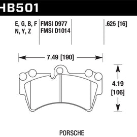 Hawk Performance Ceramic Disc Brake Pads - HB501Z.625 HB501Z.625
