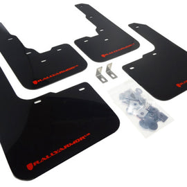 Rally Armor UR Black Mud Flaps w/ Red Logo for 13+ Dodge Dart - MF39-UR-BLK/RD MF39-UR-BLK/RD