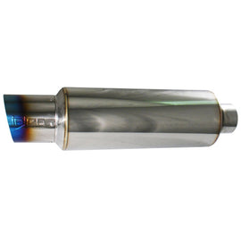 Injen 3.00 Universal Muffler w/Titanium burnt rolled Tip and stainless steel resonated inner wall SES300TT