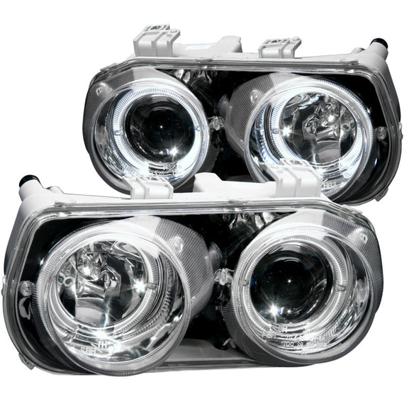 Anzo Chrome Halo Projector LED Headlights for 1994 Acura Integra 121004 121004