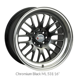 XXR 531 16x8 4x100/4x114.3 +0 Chromium Black/ML Wheel/Rim 53168462N