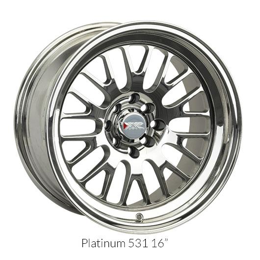 XXR 531 15x8 4x100/4x114.3 +20 Platinum Wheel/Rim 53158080