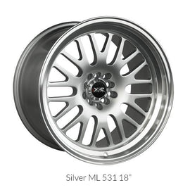 XXR 531 17x8 5x100/5x114.3 +35 Hyper Silver/ML Wheel/Rim 53178103
