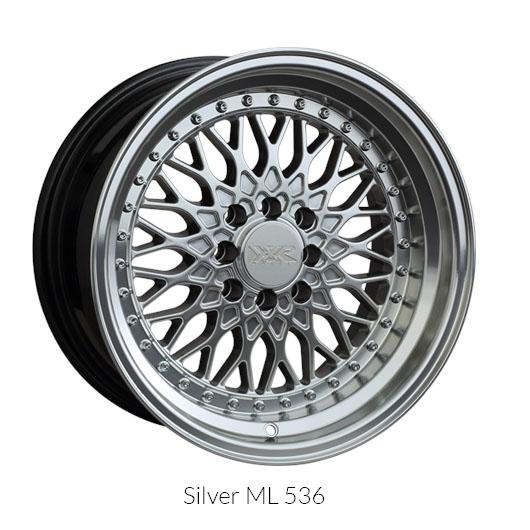 XXR 536 15x8 4x100/4x114.3 +20 Hyper Silver/ML Wheel/Rim 53658083