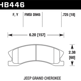Hawk HPS Street Brake Pads HB446F.725