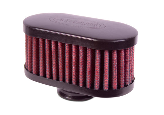 Airaid Rubber Top 1in ID - Push On 4in x 2in Oval OD 2in Tall Breather Filter 771-481