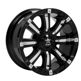 RBP 94R 20x10 8x165.1 BP / 5.5 BS 0mm Offset 121.3mm CB (Hub Centric) Black w/Chrome Inserts Wheel 94R-2010-86-00BP-D