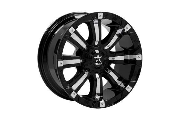 RBP 94R 20x10 6x139.7 BP / 4.5 BS -25mm Offset 78mm CB (Hub Centric) Black w/Chrome Inserts Wheel 94R-2010-82-25BP