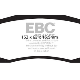 EBC 08-09 Jaguar XKR 4.2L Supercharged Bluestuff Front Brake Pads DP52111NDX