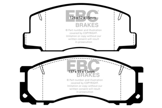EBC 90-93 Toyota Previa Rear Drums Ultimax2 Front Brake Pads UD500