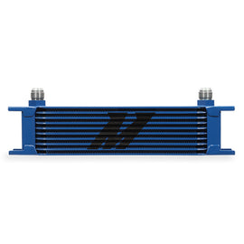 Mishimoto MMOC-10BL Universal 10 Row Oil Cooler, Blue MMOC-10BL