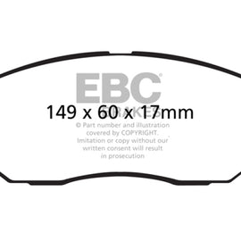 EBC 08-10 Kia Sorento 3.3 Yellowstuff Front Brake Pads DP41558R