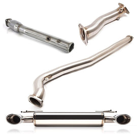 COBB - DUAL OVAL TIP TURBO BACK EXHAUST SYSTEM W/CAT  - 08-15 MITSUBISHI EVO X