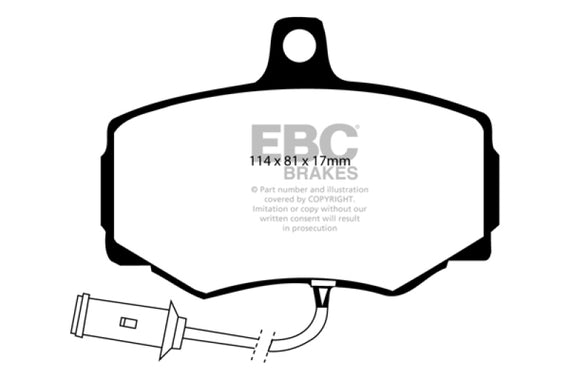 EBC 86-87 Jaguar XJ6 3.6 Yellowstuff Front Brake Pads DP4756R