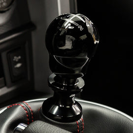 Raceseng Contour Shift Knob (Gate 6 Engraving) M8x1.25mm Adapter - Black Gloss 08231BG-08016-081105