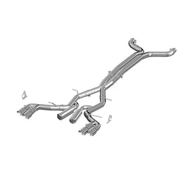 MBRP RACE 3" Cat Back Dual Exhaust System Fits 2016-2020 Camaro 6.2L ZL1 Coupe S7033AL
