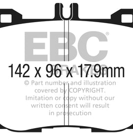EBC 2017+ Mercedes-Benz E300 (W213) 2.0L Turbo Greenstuff Front Brake Pads DP63070
