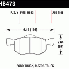 Hawk HPS Street Brake Pads HB473F.752