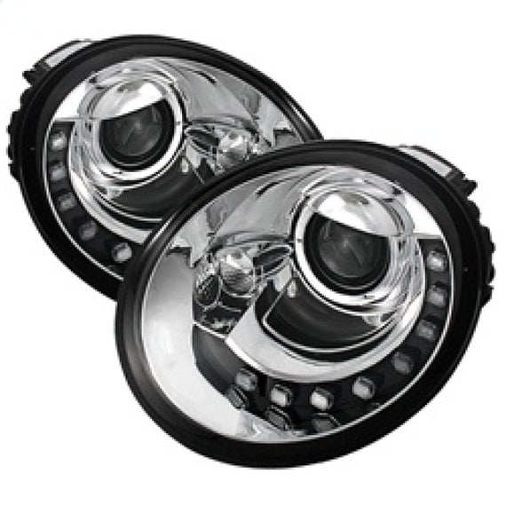 Spyder Volkswagen Beetle 1998-2005 Projector Headlights DRL Chrome PRO-YD-VB98-DRL-C 5080554