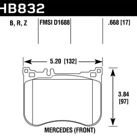 Hawk Performance HB832Z.668 Brake Pad HB832Z.668