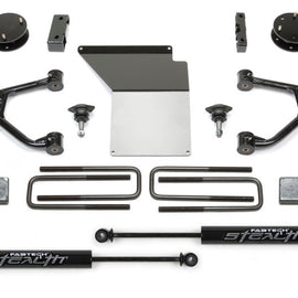 Fabtech K1070M 4" Budget System w/ Ball Joint & Stealth Shocks for Sierra 1500 K1070M