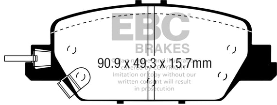 EBC 2017+ Honda CR-V 1.5L Turbo Ultimax2 Rear Brake Pads UD2037