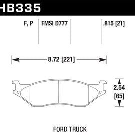 Hawk SuperDuty Disc Brake Pads - HB335P.815 HB335P.815