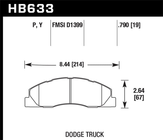 Hawk LTS Disc Brake Pads - HB633Y.790 HB633Y.790