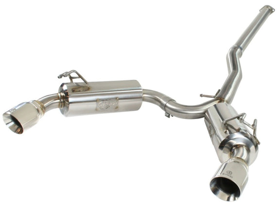 aFe Takeda Exhaust 304SS Dual Cat-Back w/ Polished Tips 08-13 Mitsubishi Lancer Evo X L4 2.0L Turbo 49-36701