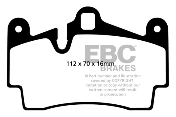 EBC Yellow Stuff Rear Brake Pads for 11-15 Audi Q7 3.0L Supercharged - DP41474R DP41474R