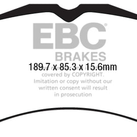 EBC 2015+ Ford Mustang (6th Gen) 2.3L Turbo (GT Package) Greenstuff Front Brake Pads DP23040