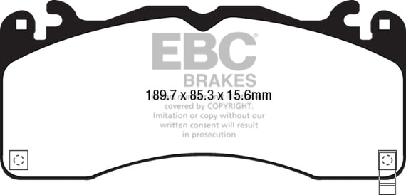EBC Red Stuff Front Brake Pads for 15+ Ford Mustang 5.0 Performance Pkg DP33040C