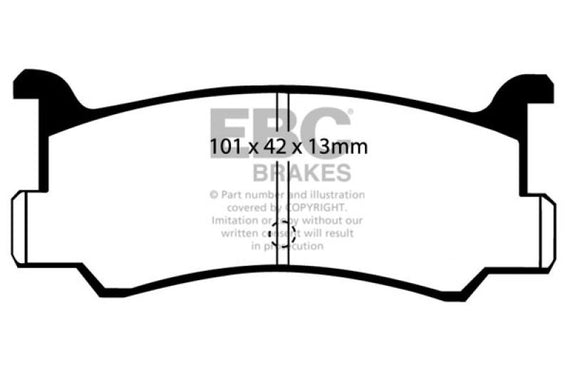 EBC 92-95 Mazda MX3 1.6 Greenstuff Rear Brake Pads DP2673