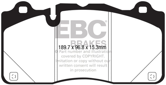EBC for 16-18 Cadillac CTS-V Redstuff for Ceramic Low Dust Front Brake Pads - eb DP33050C