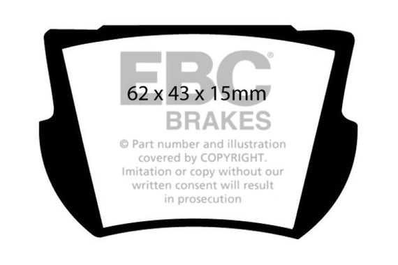 EBC 66-74 Lotus Elan 1.6 Yellowstuff Rear Brake Pads DP4145R