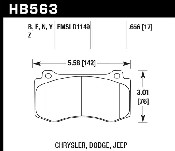 Hawk HPS Disc Brake Pads - HB563F.656 HB563F.656