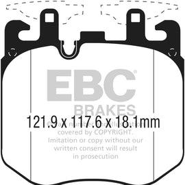 EBC Redstuff Front Brake Pads for 19+ BMW X5 3.0T/20+ BMW X6 4.4TT M50 G05/G06 DP32304C