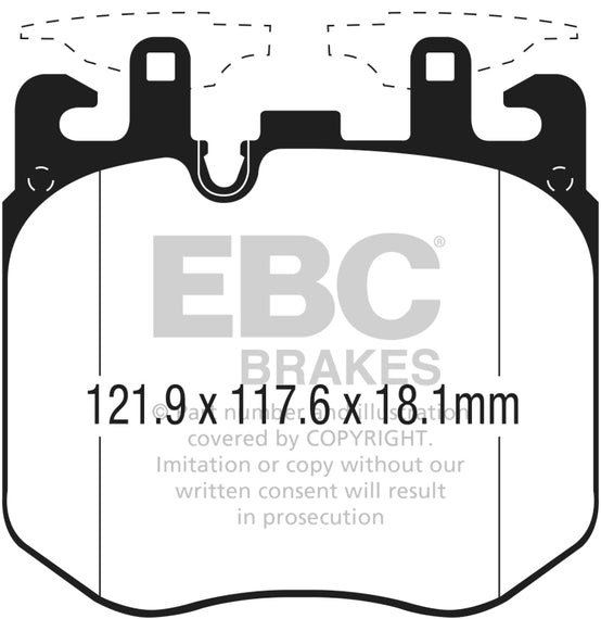 EBC Redstuff Front Brake Pads for 19+ BMW X5 3.0T/20+ BMW X6 4.4TT M50 G05/G06 DP32304C