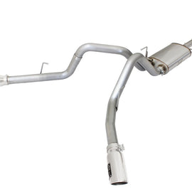 aFe MACHForce XP Exhaust 3in SS Dual Side Exit CB w/ Polish Tips 15 Ford F150 Ecoboost V6-2.7L/3.5L 49-43070-P