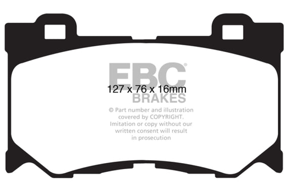 EBC Yellow Stuff Front Brake Pads for 08-13 Infiniti FX50 5.0L - DP41823R DP41823R