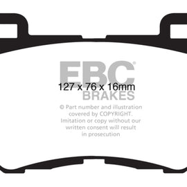 EBC Greenstuff Brake Pads Front M37 11-13 G37 08-13 VQ37VHR 14 Q50 Q60 Q70 DP21823