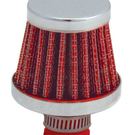 Spectre Breather Filter 10mm Flange / 2in. OD / 1-3/4in. Height - Red 3992