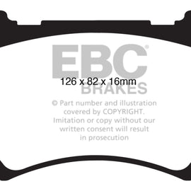 EBC 11+ Hyundai Equus 4.6 Yellowstuff Front Brake Pads DP41849R