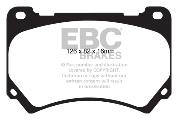 EBC 11+ Hyundai Equus 4.6 Yellowstuff Front Brake Pads DP41849R