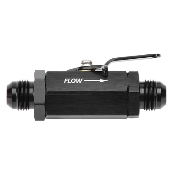 Russell Performance Shutoff Valve -10 AN Male Black Finish 650653