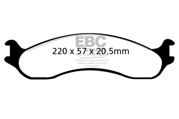 EBC 98-03 Dodge B250 B2500 Cargo 2500 Van 3/4 Ton Ultimax2 Front Brake Pads UD655