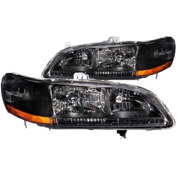 ANZO for 1998-2002 Honda Accord Crystal Headlights Black - anz121052 121052