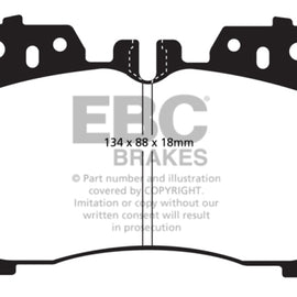 EBC 07+ Lexus LS460 4.6 Greenstuff Front Brake Pads DP21811
